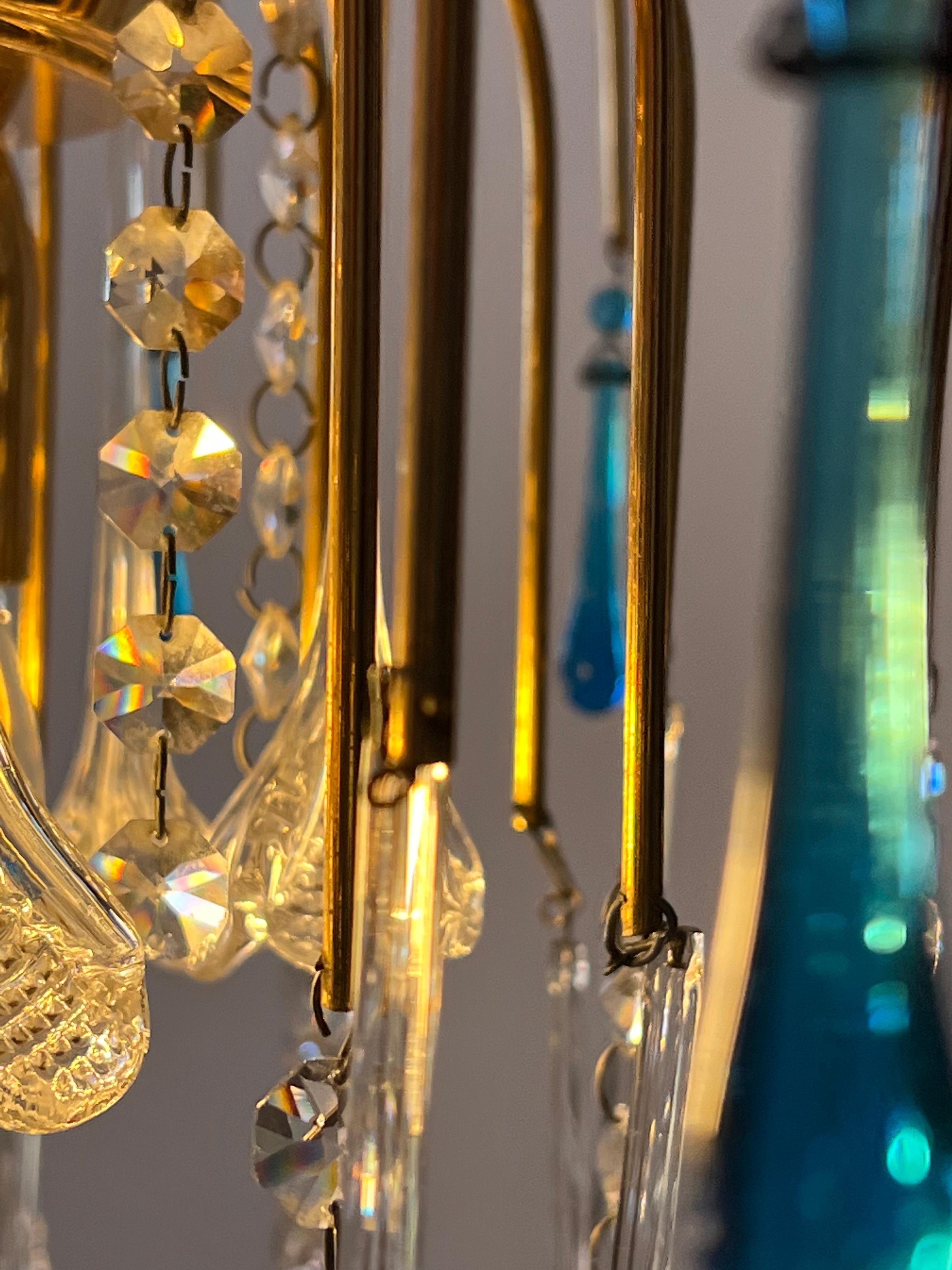 Italiano Lampadario di Murano con lacrime di Kelly Grace anni '80 in vendita