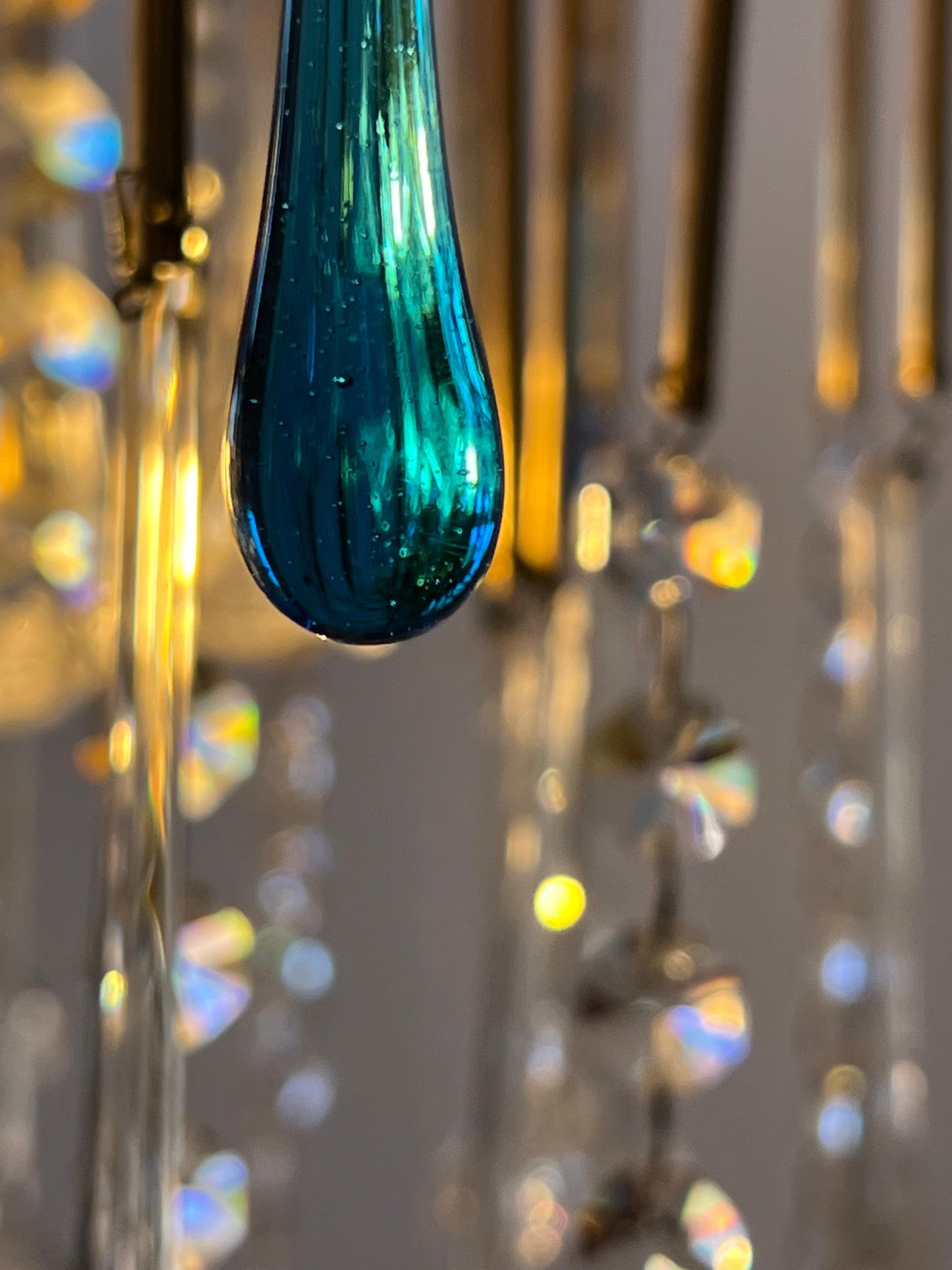 Lampadario di Murano con lacrime di Kelly Grace anni '80 In condizioni ottime in vendita a Budapest, HU