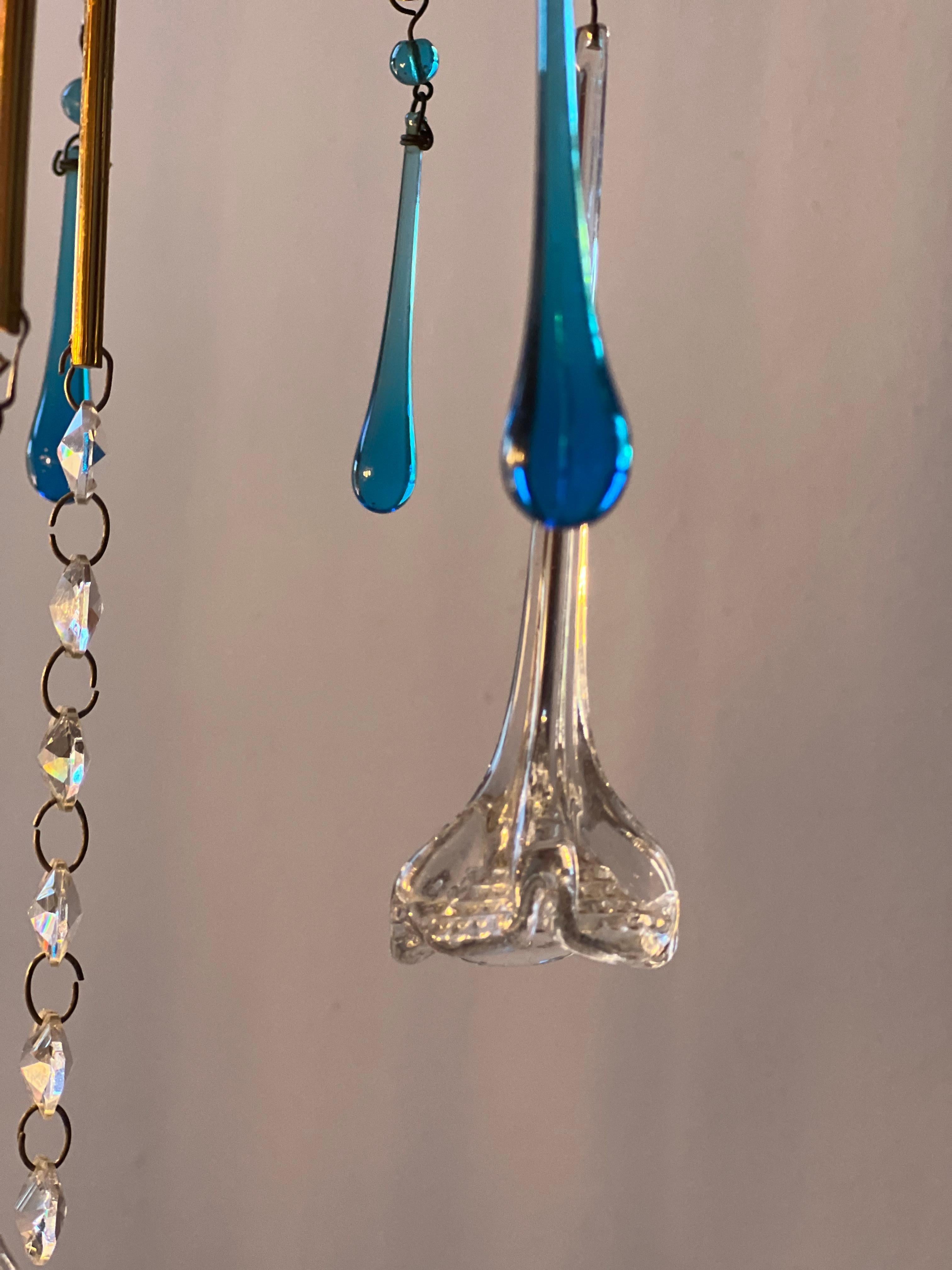 XX secolo Lampadario di Murano con lacrime di Kelly Grace anni '80 in vendita