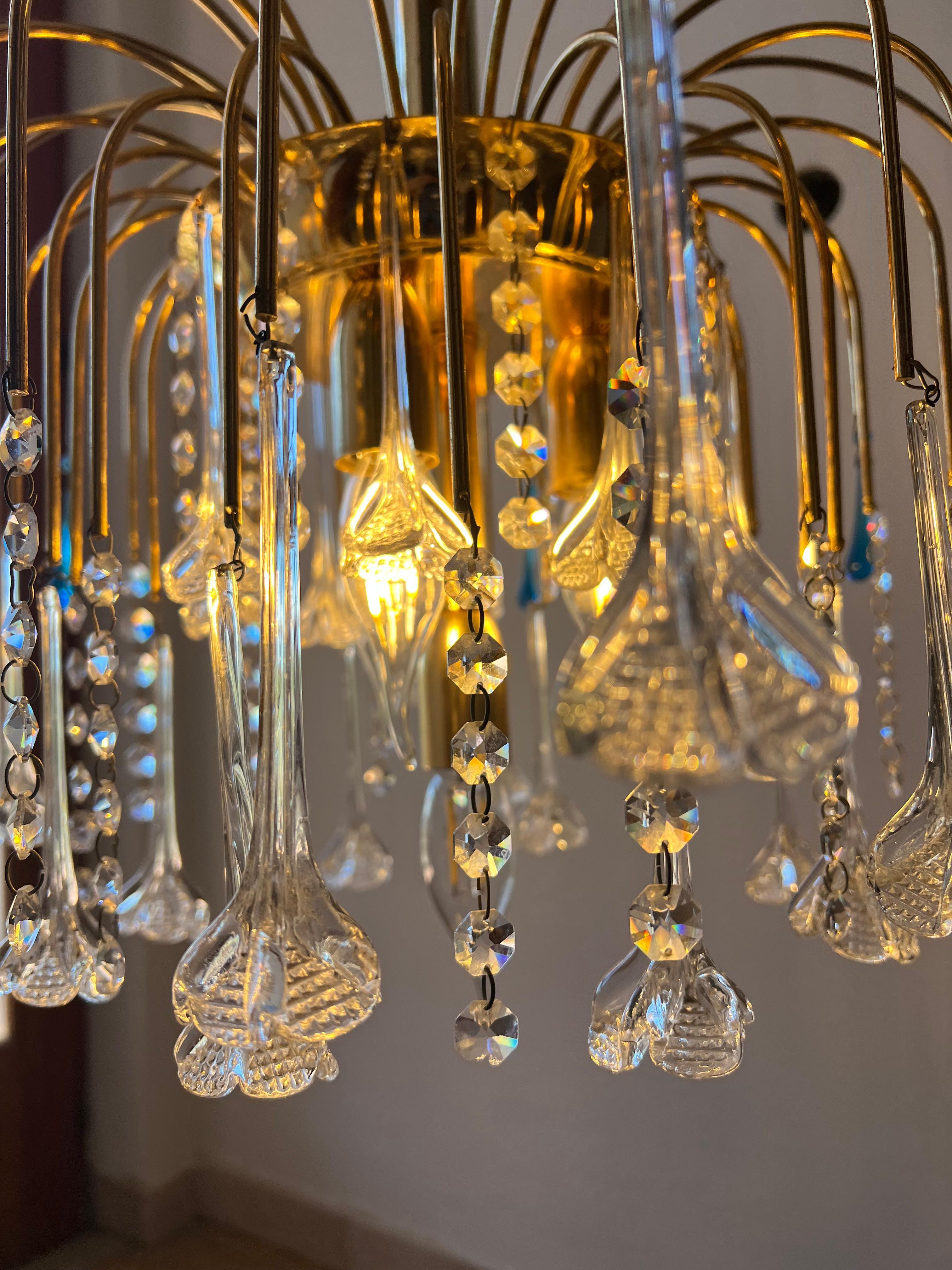 Lampadario di Murano con lacrime di Kelly Grace anni '80 in vendita 2