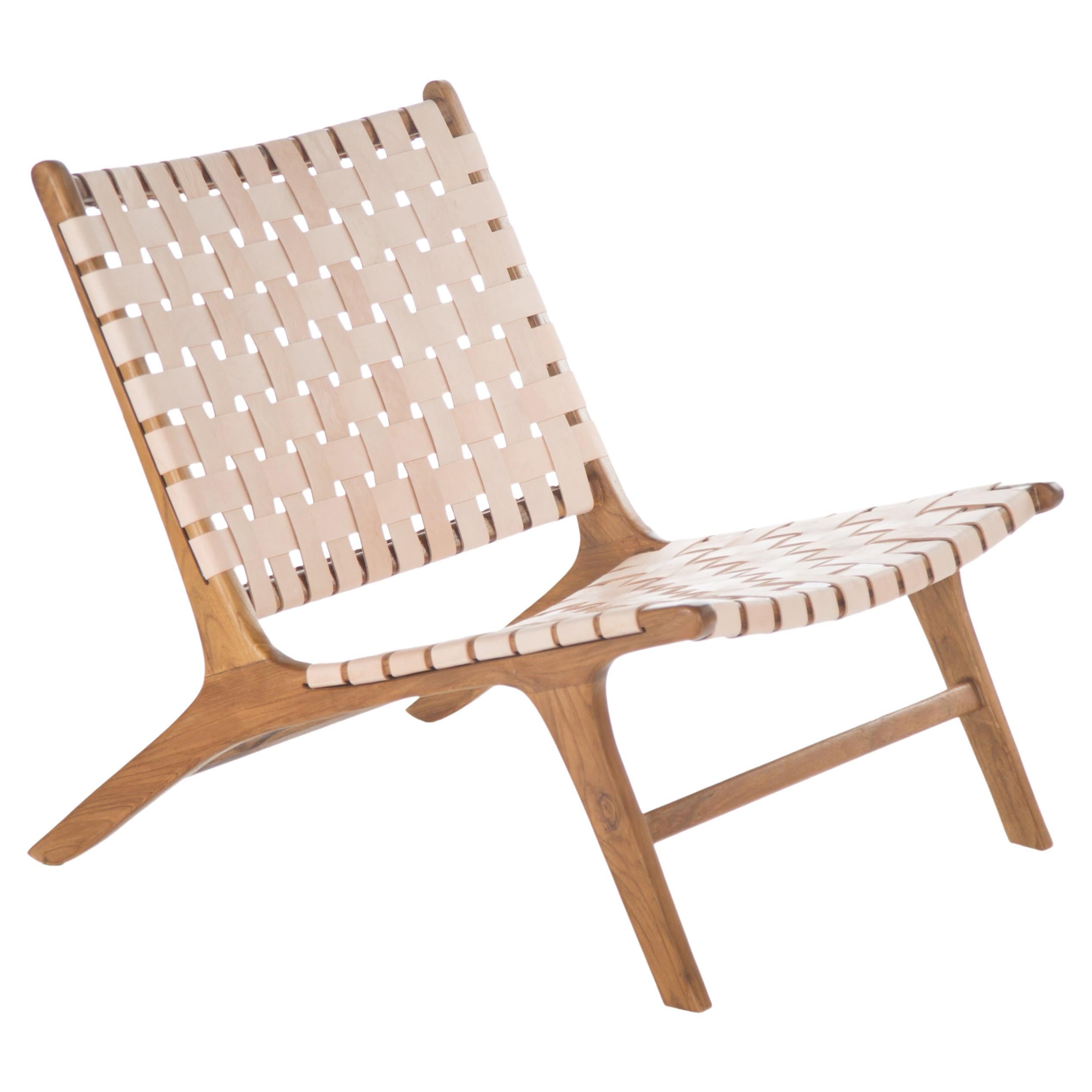 Sessel aus Holz und Leder