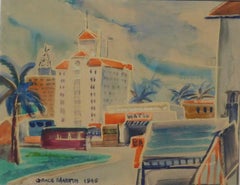 Southern Woman Artist Grace Martin Taylor Watercolor - West Palm Beach