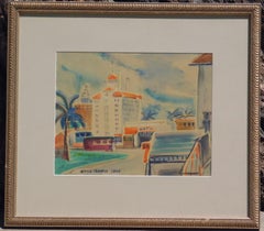 Southern Woman Artist Grace Martin Taylor Watercolor - West Palm Beach