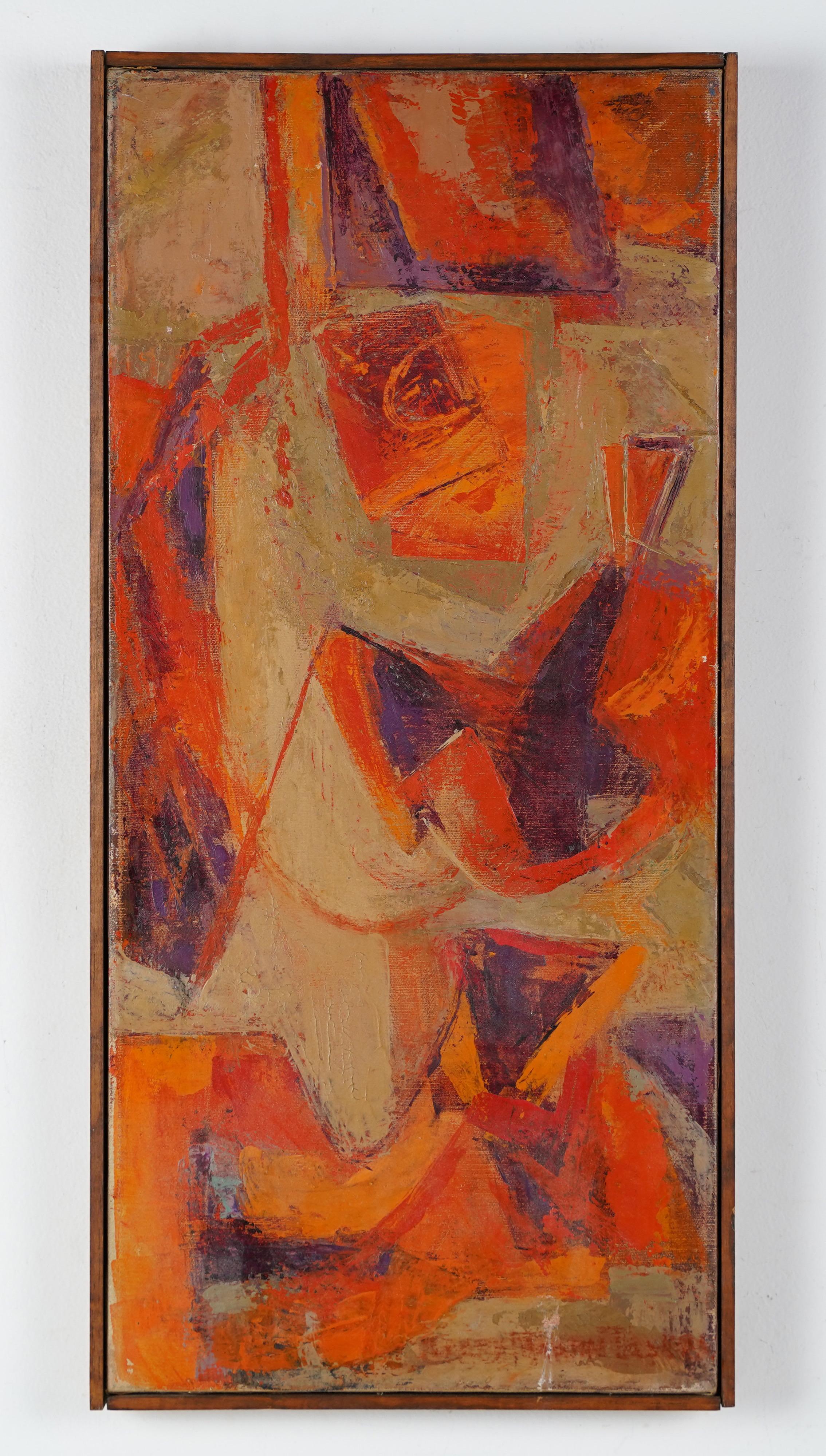 Grace Martin (Frame) Taylor  Abstract Painting - Antique Exhibited Female Abstract Expressionist Signed Framed Oil Painting