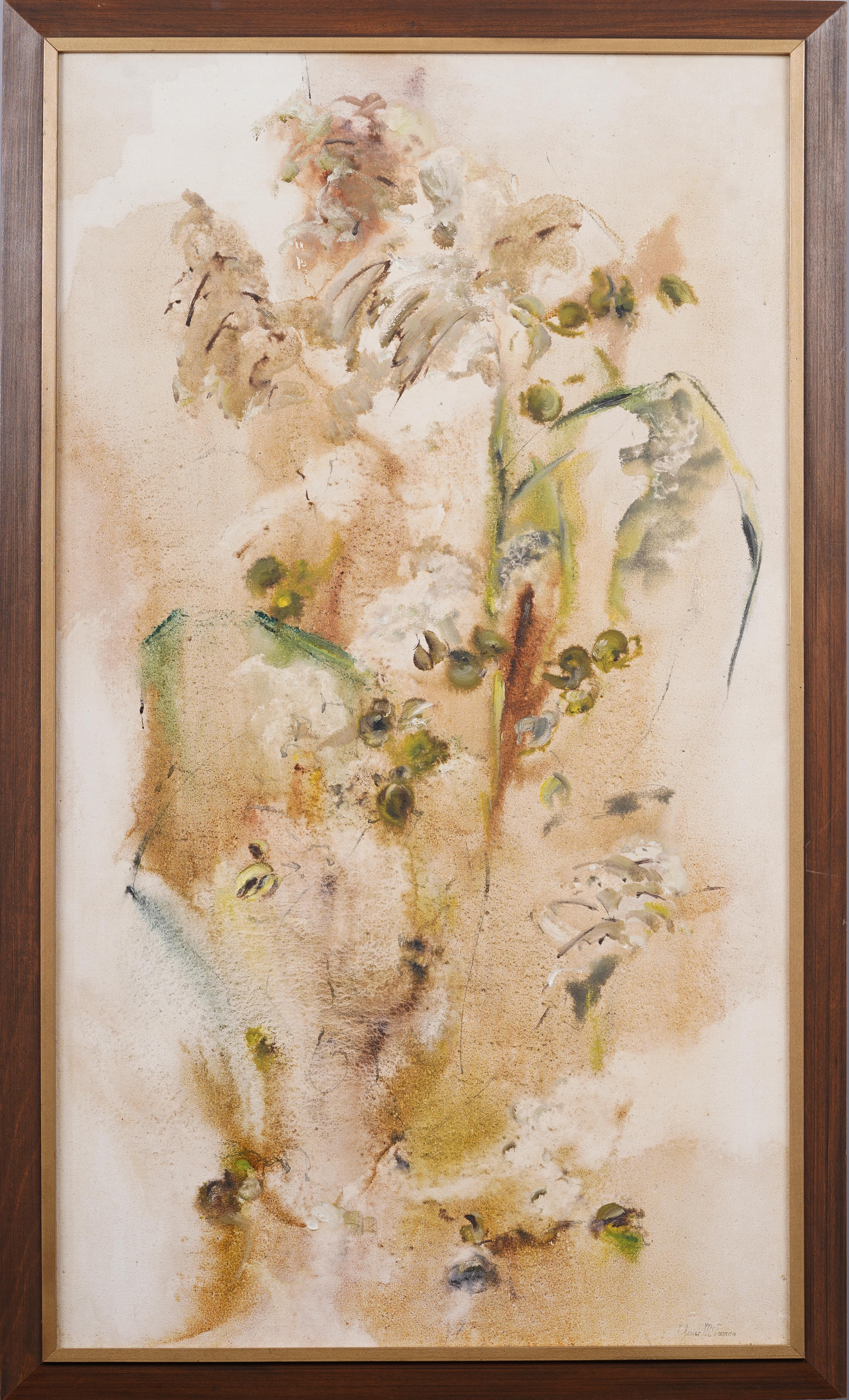 Abstract Painting de Grace McFarren - Antiguo Paisaje Natural Americano Paisaje Modernista Abstracto Pintura al Óleo Original