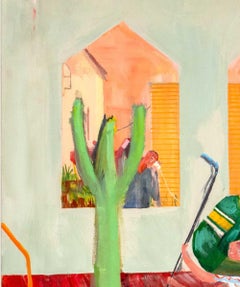 Grace Metzler Hockey Game Oil and Acrylic, 2021