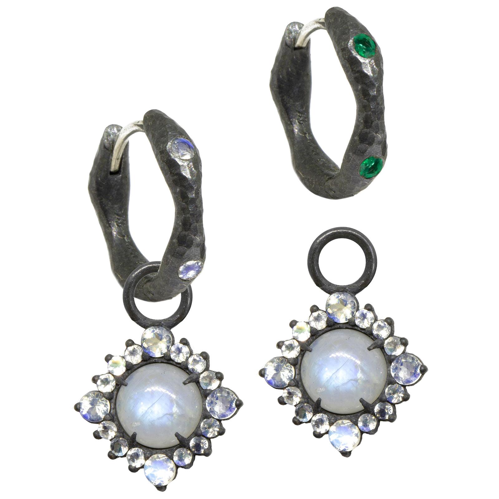 Grace Moonstone Silver Earring Charms