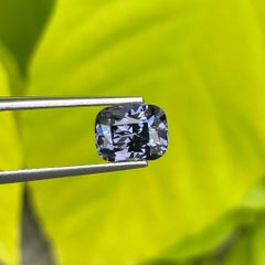 Grace of Purplish Gray Burmese Spinel 2.35 carats Radiant Cut Natural Loose Gem