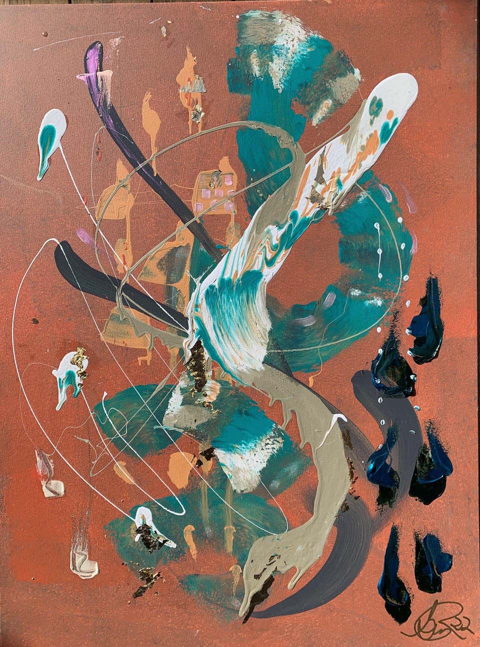 Bea Garding Schubert - Far from words IV, Mixed Media on Canvas For ...