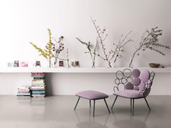 Grace Sofa in Dakar White Upholstery with Light Gray Frame by Paolo Grasselli