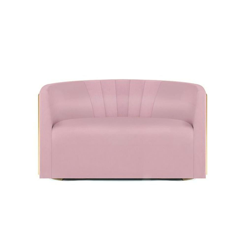 Mid-Century Modern Grace Sofa in Light Pink For Sale
