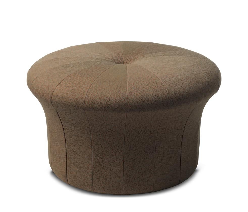 Grace sprinkles Cappuccino brown pouf by Warm Nordic
Dimensions: D 77 x H 45 cm
Material: Textile upholstery, Foam, Wood.
Weight: 15.5 kg
Also available in different colours and finishes.

A luxurious pouffe in a sophisticated, inviting idiom,