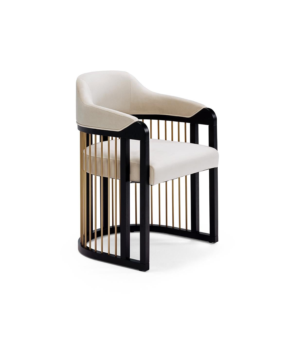 Modern GRACE Urban dining chair in velvet For Sale