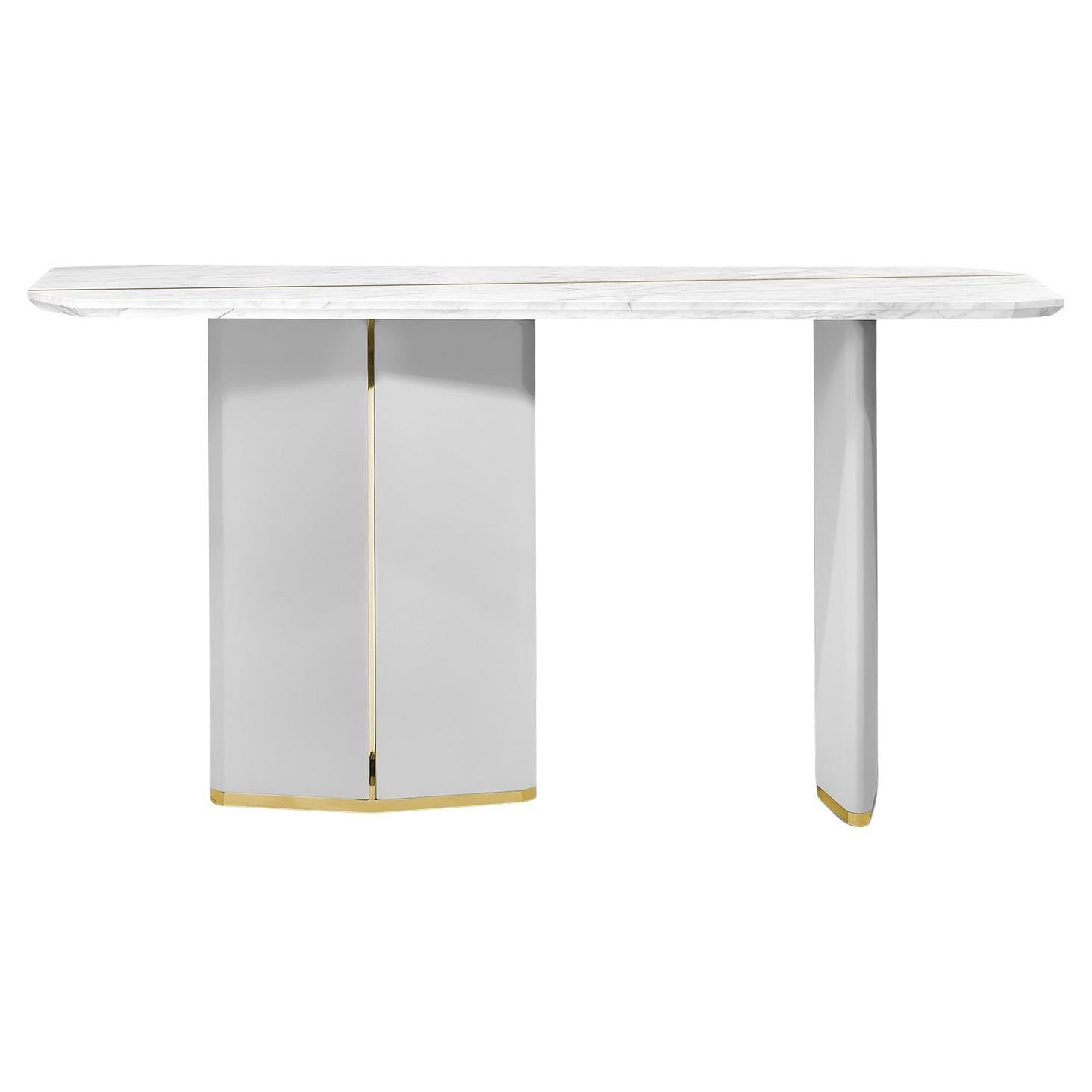 Grace White Marble Console Table
