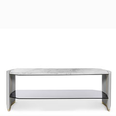 Grace White Marble Low Console Table