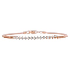 Graceful 0.37ct Natural Diamond Bracelet in 18K Rose Gold by Lee Hwa