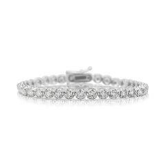 Grazioso bracciale con diamanti da 2,12 carati in oro bianco 18 carati