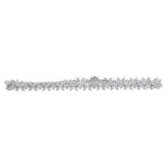 Elegante Pulsera de Diamantes de 4,44ct en Oro Blanco de 18k - Certificado IGI
