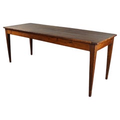 Graceful Used French oak dining table from the early 1800s