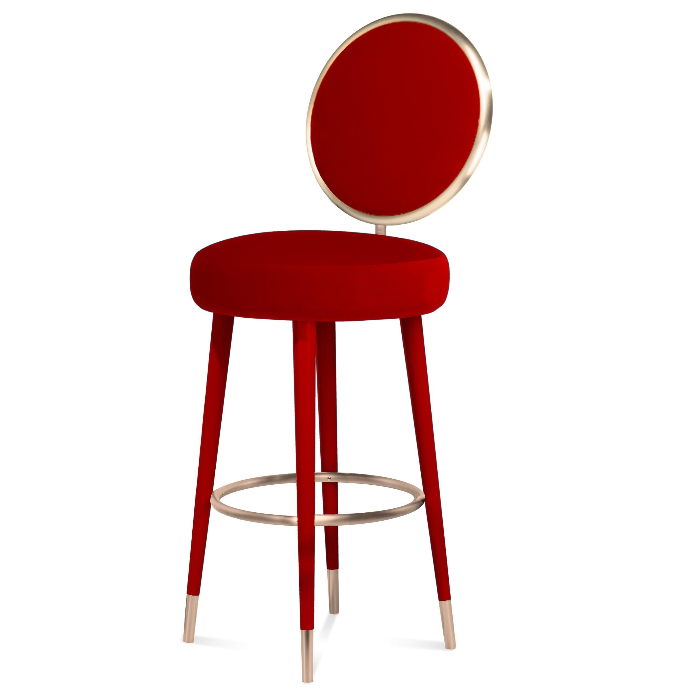 Graceful Bar Stool In New Condition For Sale In Vila Nova De Gaia, PT