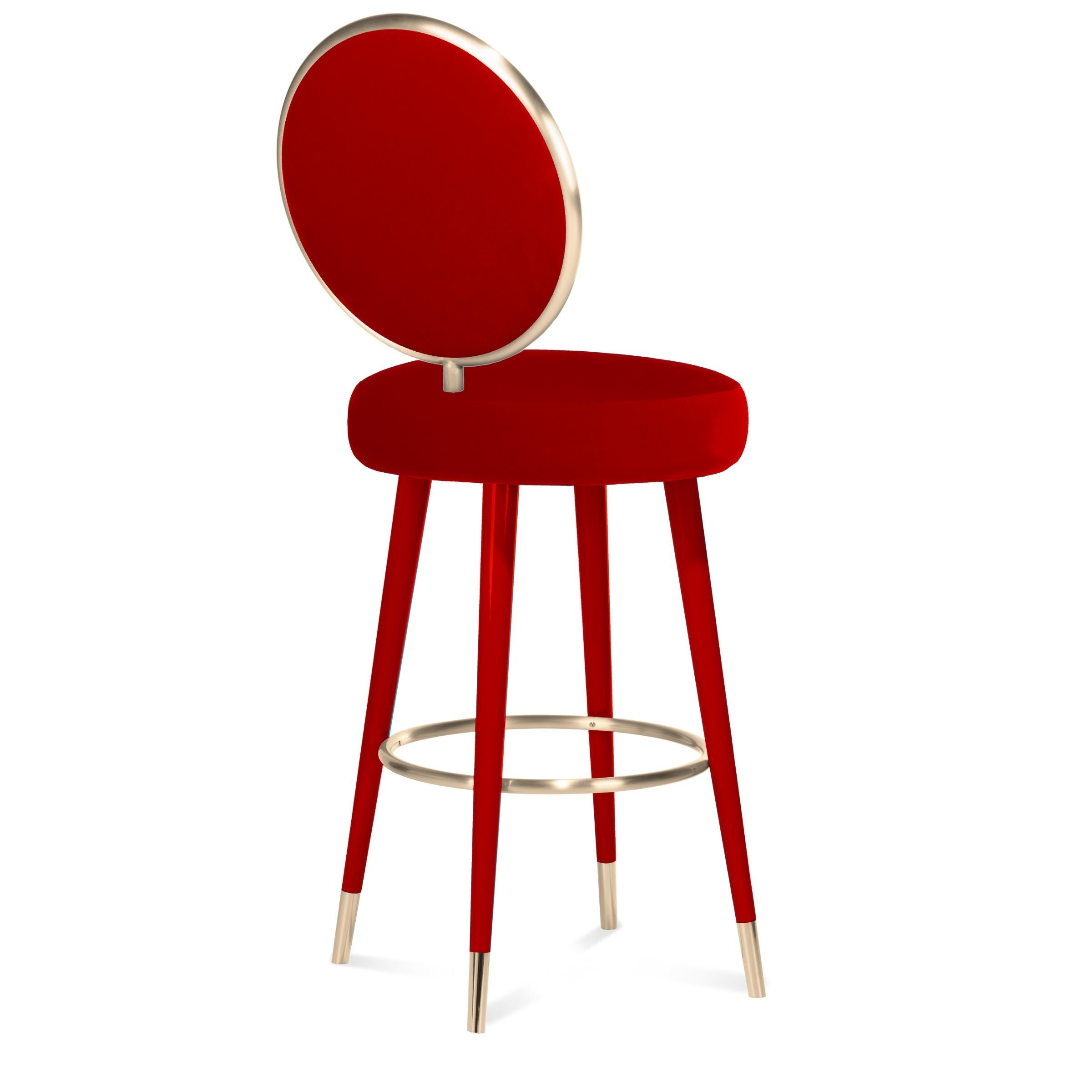 Contemporary Graceful Bar Stool For Sale