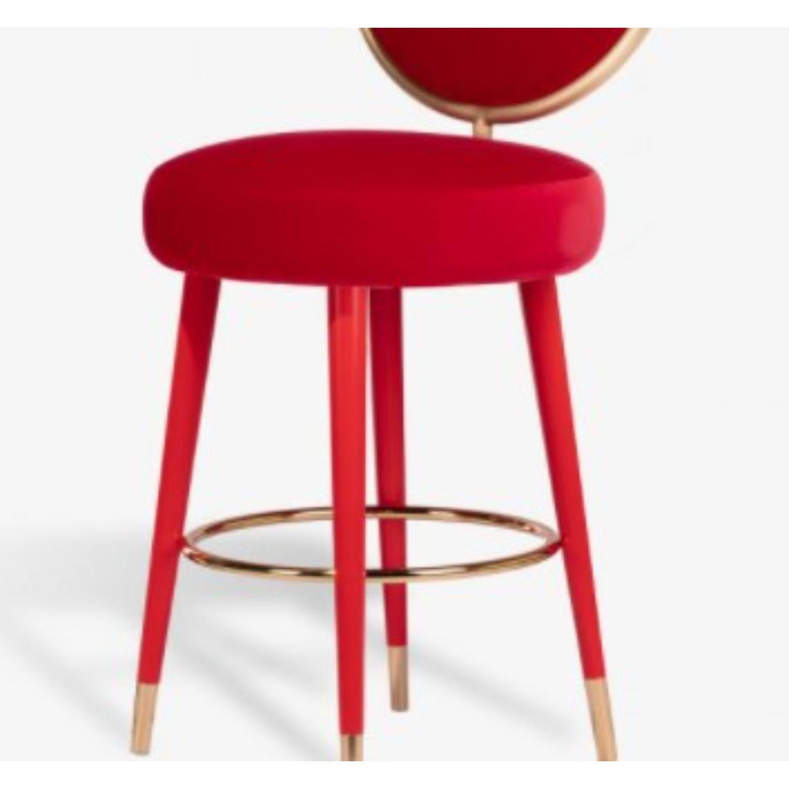 Post-Modern Graceful Counter Stool Red by Royal Stranger For Sale