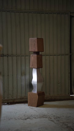 Graceful Curved Wood Totem Still Stand No39 by NONO, Joel Escalona Crafted