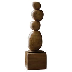 Graceful Curves Still Stand No14: Wooden Standing Totem by NONO