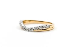 Elegante Anillo de Diamante para Novia en Oro Amarillo de 14k