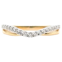 Elegante Anillo de Diamante para Novia en Oro Amarillo de 14k