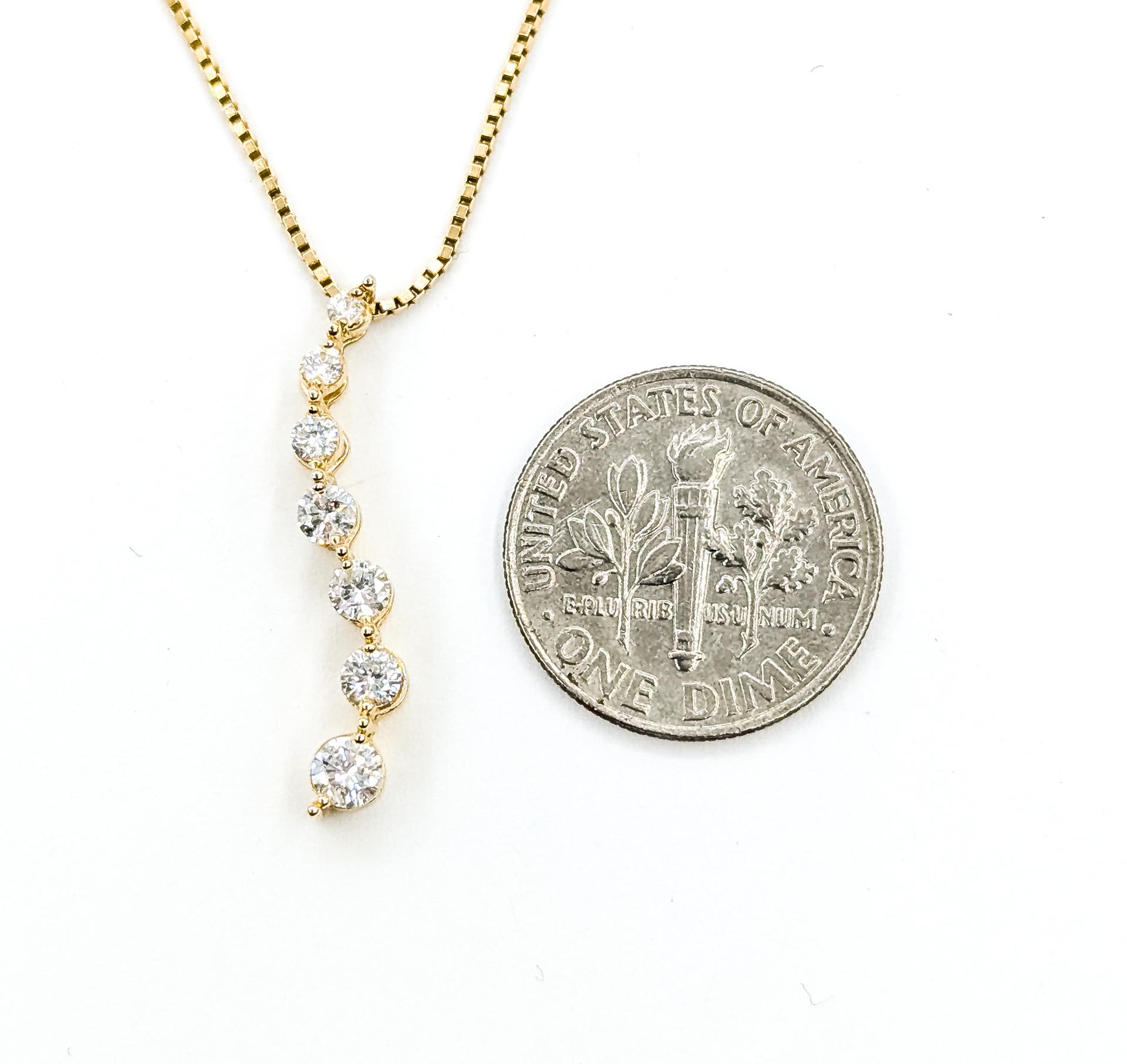 Ciondolo Graceful Diamond Journey in 14k in vendita 4