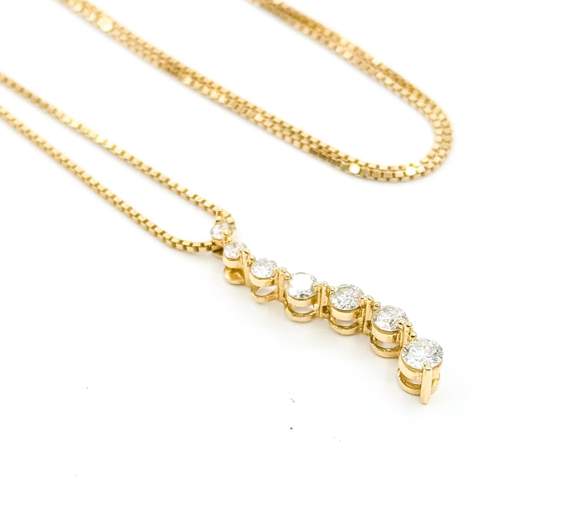 Donna Ciondolo Graceful Diamond Journey in 14k in vendita