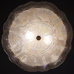 Graceful Italian Iridescent Murano Glass Ceiling Lights, 1960