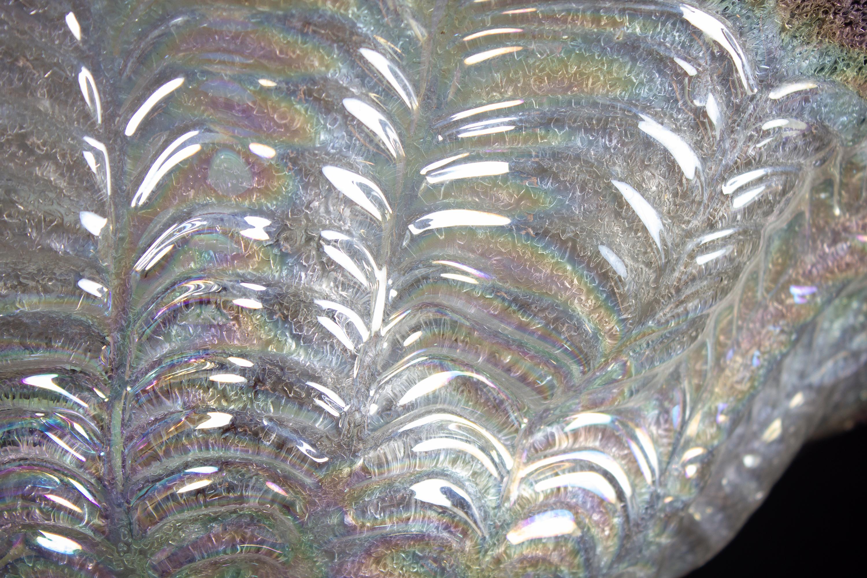 Verre Plafonniers italiens gracieux en verre de Murano irisé, 1960 en vente