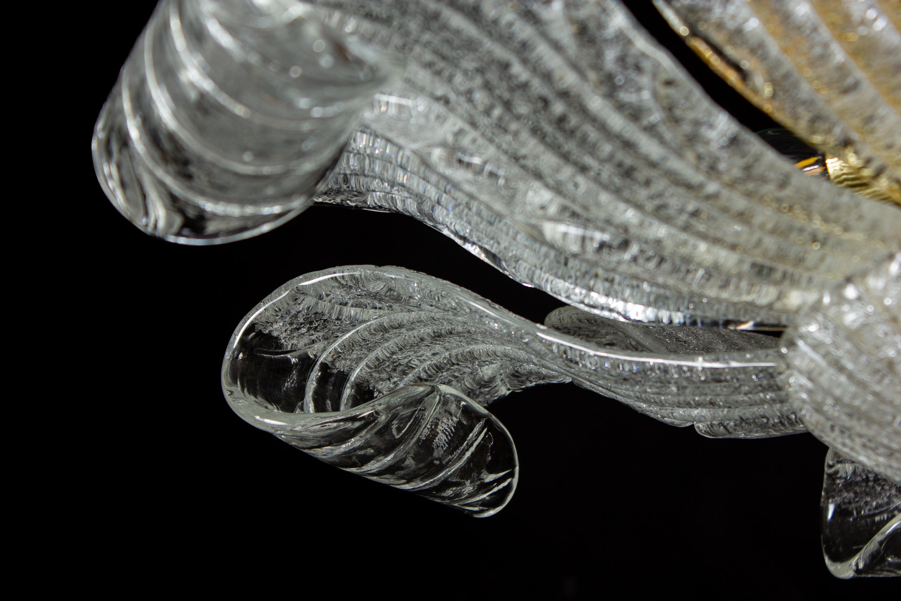 Gracieuse lampe à encastrer ou plafonnier italien en verre de Murano. en vente 4