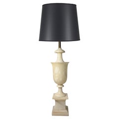 Graceful Italian NeoClassical Alabaster Bell Shaped Urn Lamp