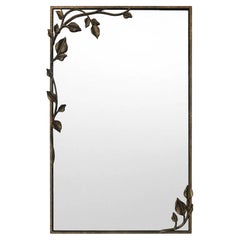 Graceful Leaf Spiegel in Gold Rubbed Black