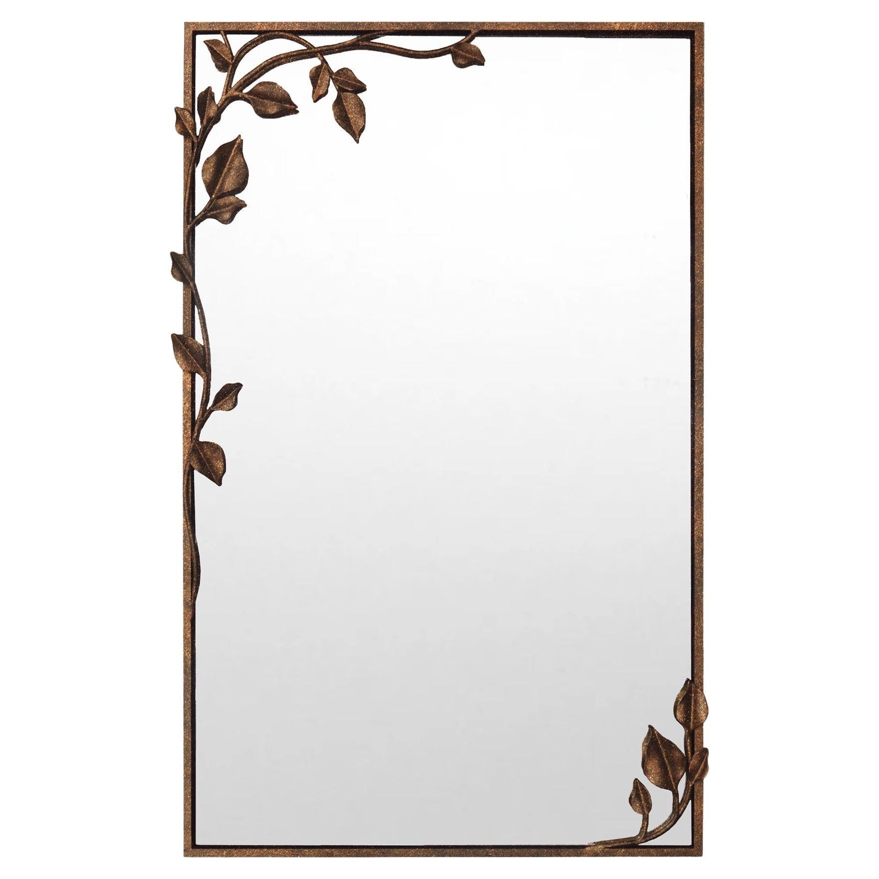 Graceful Leaf Spiegel in Tobacco im Angebot