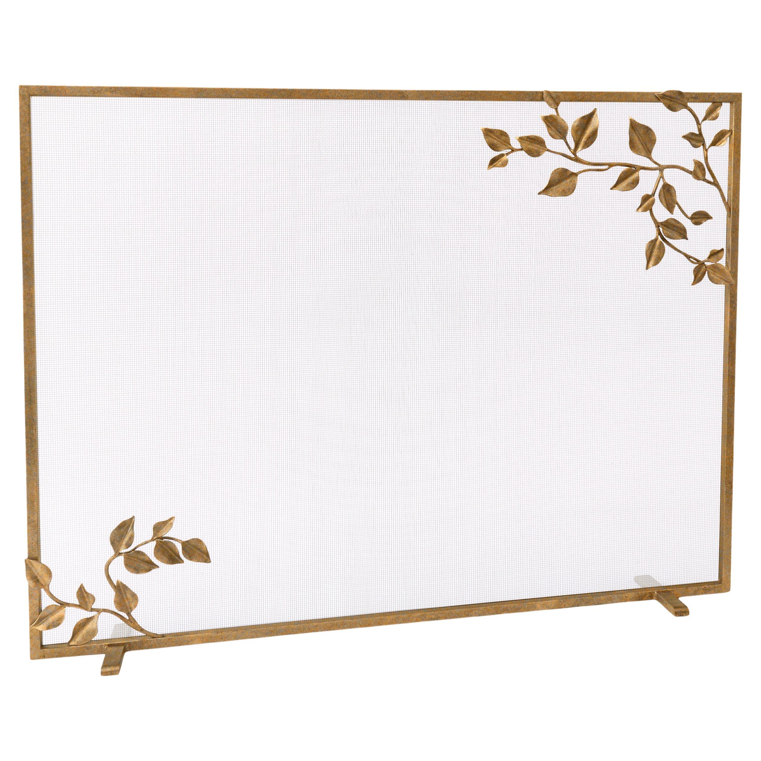 Pare-feu Graceful Leaves en or vieilli