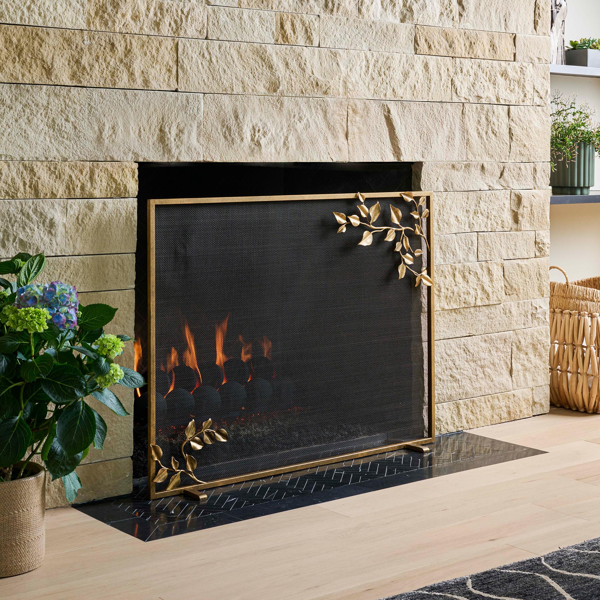 Américain Pare-feu Graceful Leaves en tabac en vente