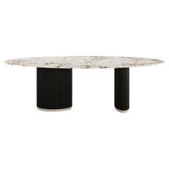 GRACEFUL Modern Oval Dining Table with Natural Stone
