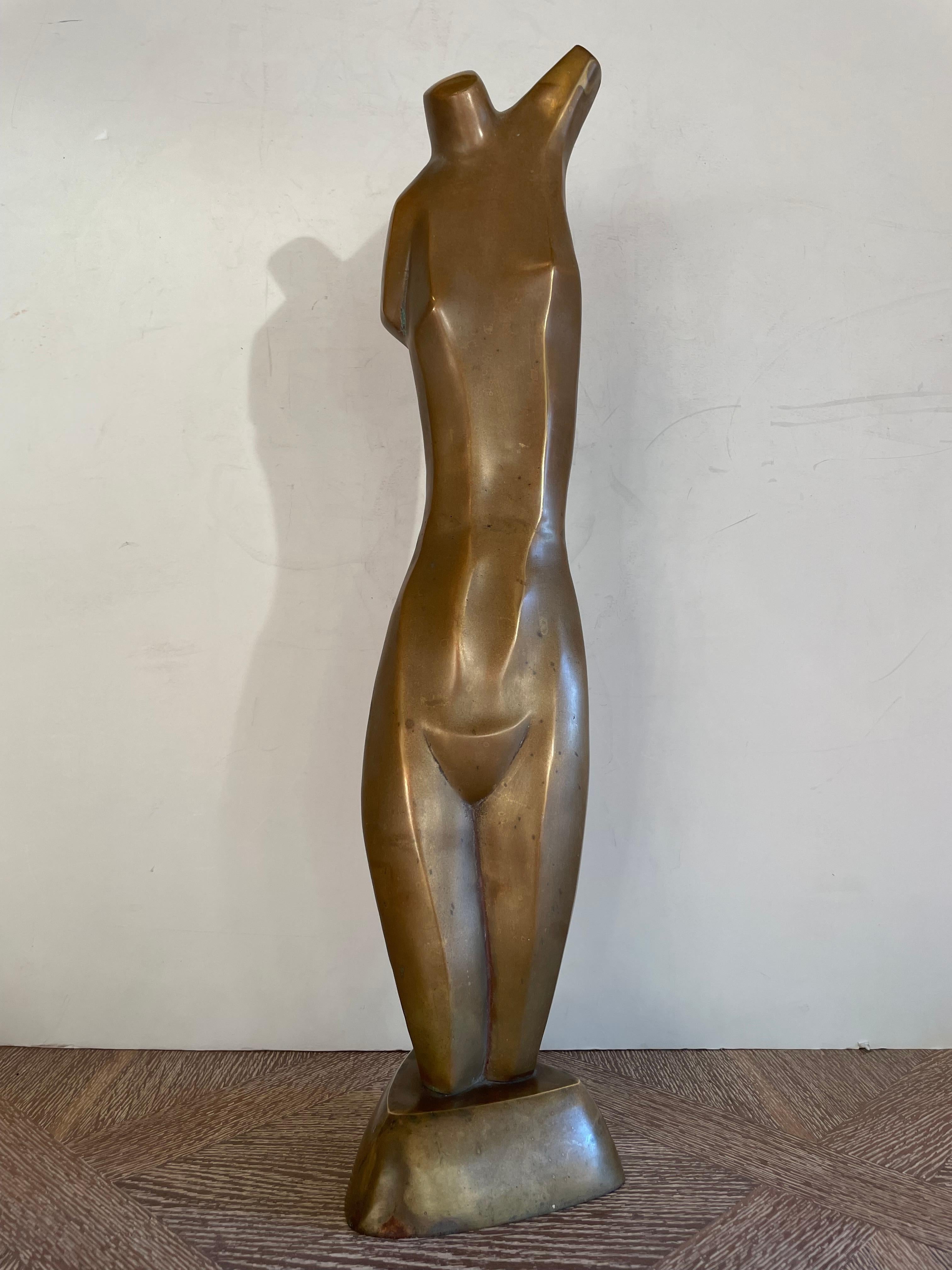 American Graceful Nude Sculpture in Bronze