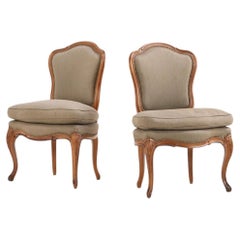 Graceful Pair of Louis XV style Side Chairs, C. 1930.