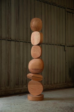 Graceful Wooden Standing Totem Still Stand No29, NONO’s Escalona Collection