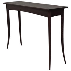 Graceful Solid Hardwood Narrow Table with Natural Finish by Dave Lasker