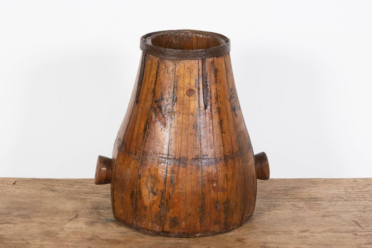 Gracefully Shaped Antique Chinese Rice Container at 1stDibs