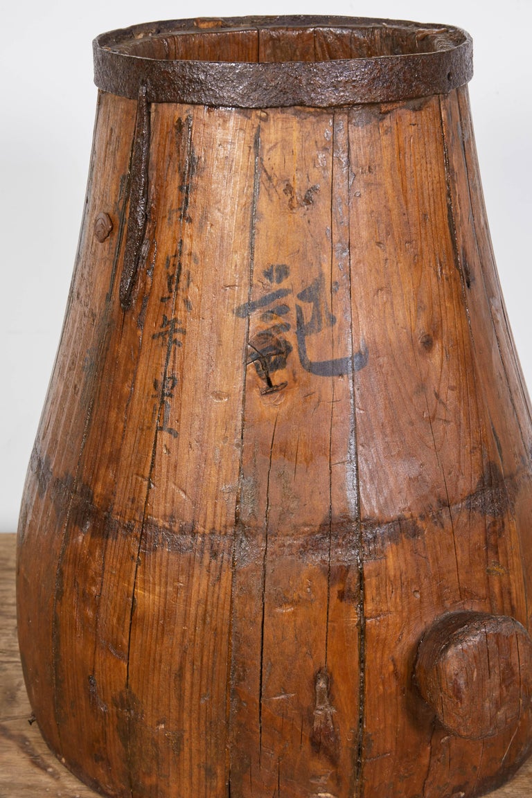 Gracefully Shaped Antique Chinese Rice Container at 1stDibs