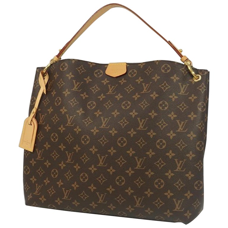 Louis Vuitton Graceful MM Womens shoulder bag M43704 beige Leather For ...