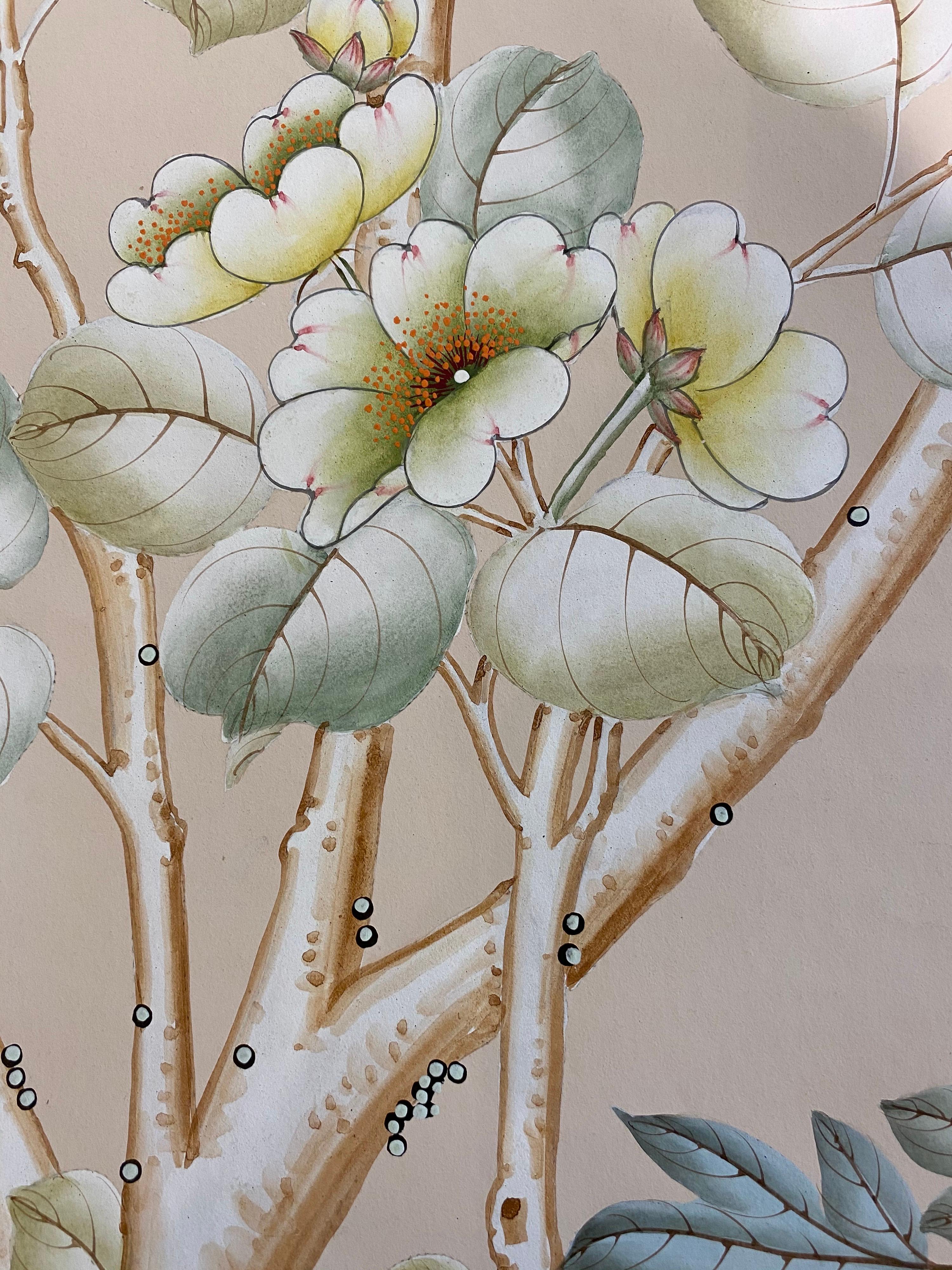 Gracie Handpainted Wallpaper, Two Beautiful Panels 9