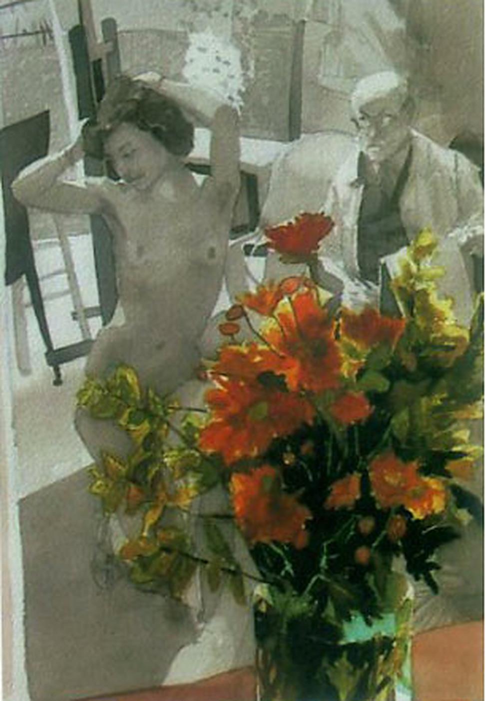 Graciela GENOVES Figurative Painting -  El Otoño del Pintor, 2006 